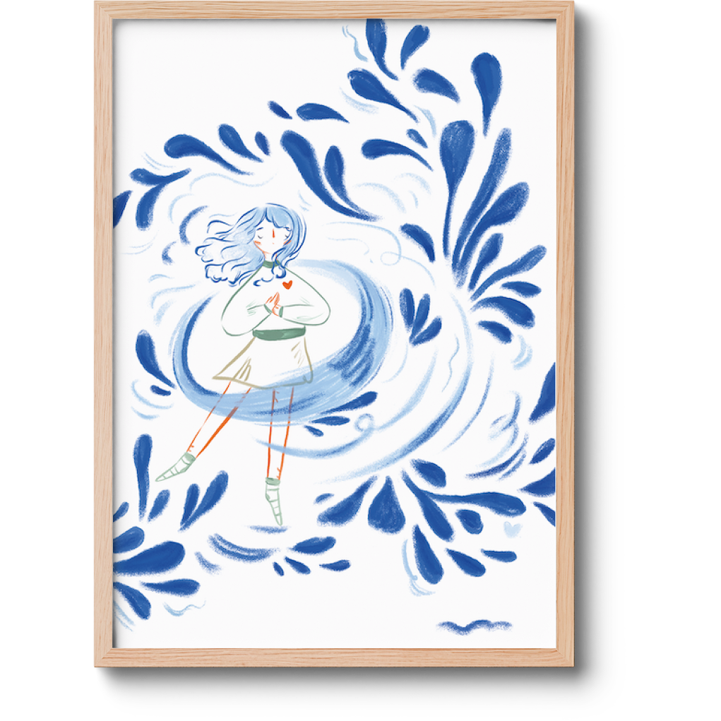 Blue tile girl - Limited Print