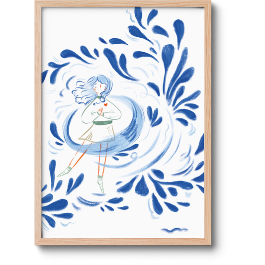 Blue tile girl - Limited Print